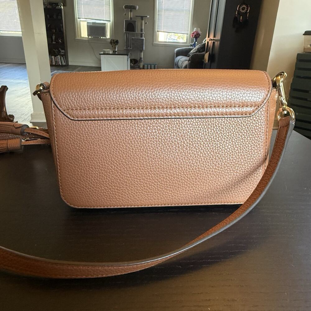 Tory Burch Thea Mini Crossbody Bag Tan Brown - Picture 9 of 9